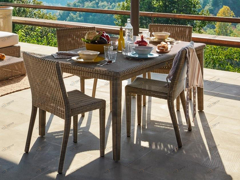 Unopiù Прямоугольный стол из waprolace® Sunstripe Sstareg