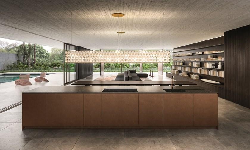 Elmar Модульная кухня из стали и дерева с островом El_01 sun-id-1438720 - Вид №1