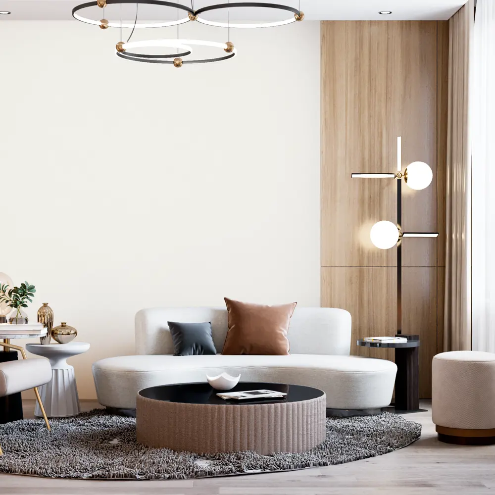 Московская обойная фабрика Ситец - жемчужные обои с текстурой штукатурки 89335951 STLM-0819322 - Вид №2