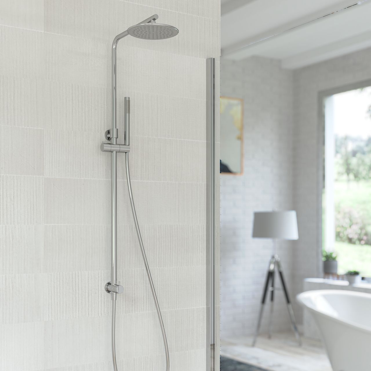 Настенная душевая колонна с душем Ercos Round-T ARCH-00035375 - Вид №1