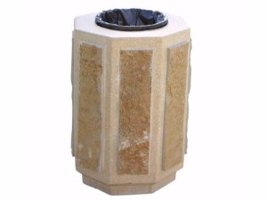 Восстановленные каменные стойки для мусора