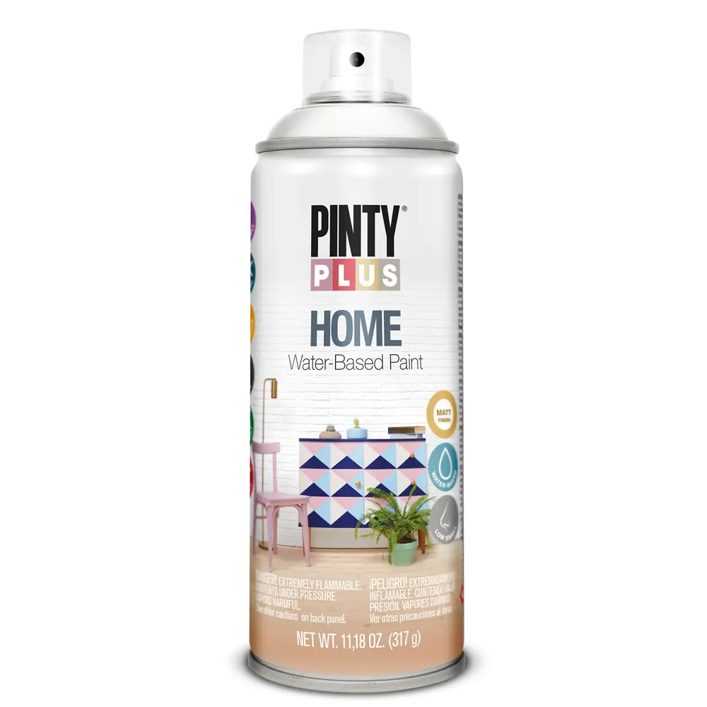 Краска аэрозольная Pinty Plus Home цвет нейтральный белый 520 мл 84004130 STLM-2084421 Santreyd 