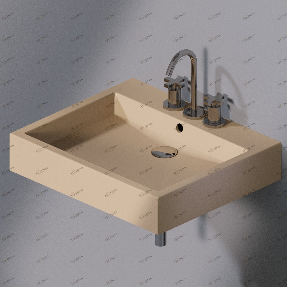 L255131 Подвесная раковина настенная прямоугольная A. e T. Italia  бежевая AeT ITALIA 