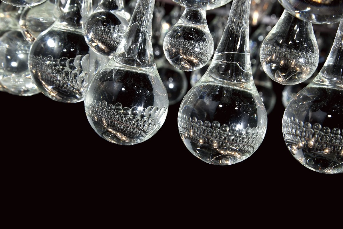 Люстра стеклянная 25х82 см черная Canto EF25690-8 DELIGHT COLLECTION ДИЗАЙНЕРСКИЕ 00-3883062 Прозрачный;черный  - Вид №3