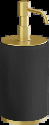 Держатель дозатора мыла 66438 716 Gessi Ventaglio PVD С ЗОЛОТОЙ ЩЕТКОЙ