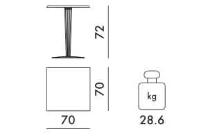 Квадратный стол с ламинированной столешницей Kartell TOP TOP ARCH-00077188 - Вид №18