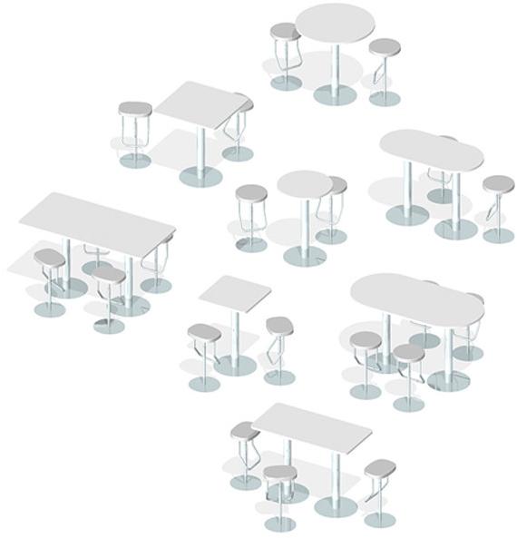 Thonet Круглый стол из нержавеющей стали и дерева S 1123 sun-id-1356539 - Вид №5