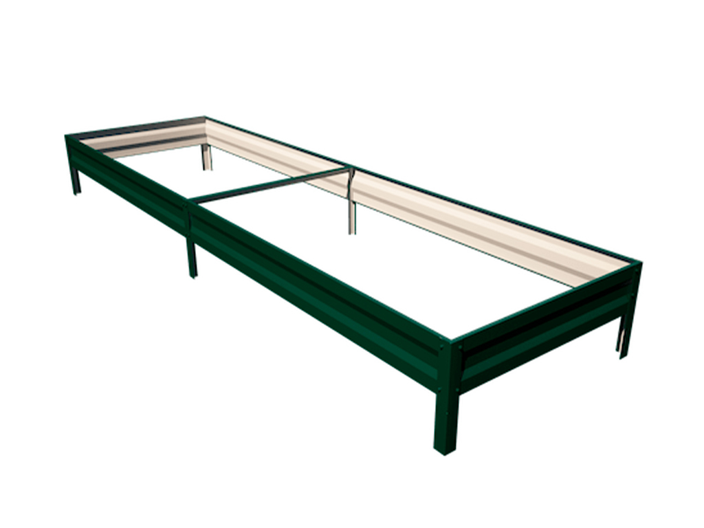 Грядка 1*3м, высота 20 см, цвет зелёный ГеоПластБорд GPBST-144