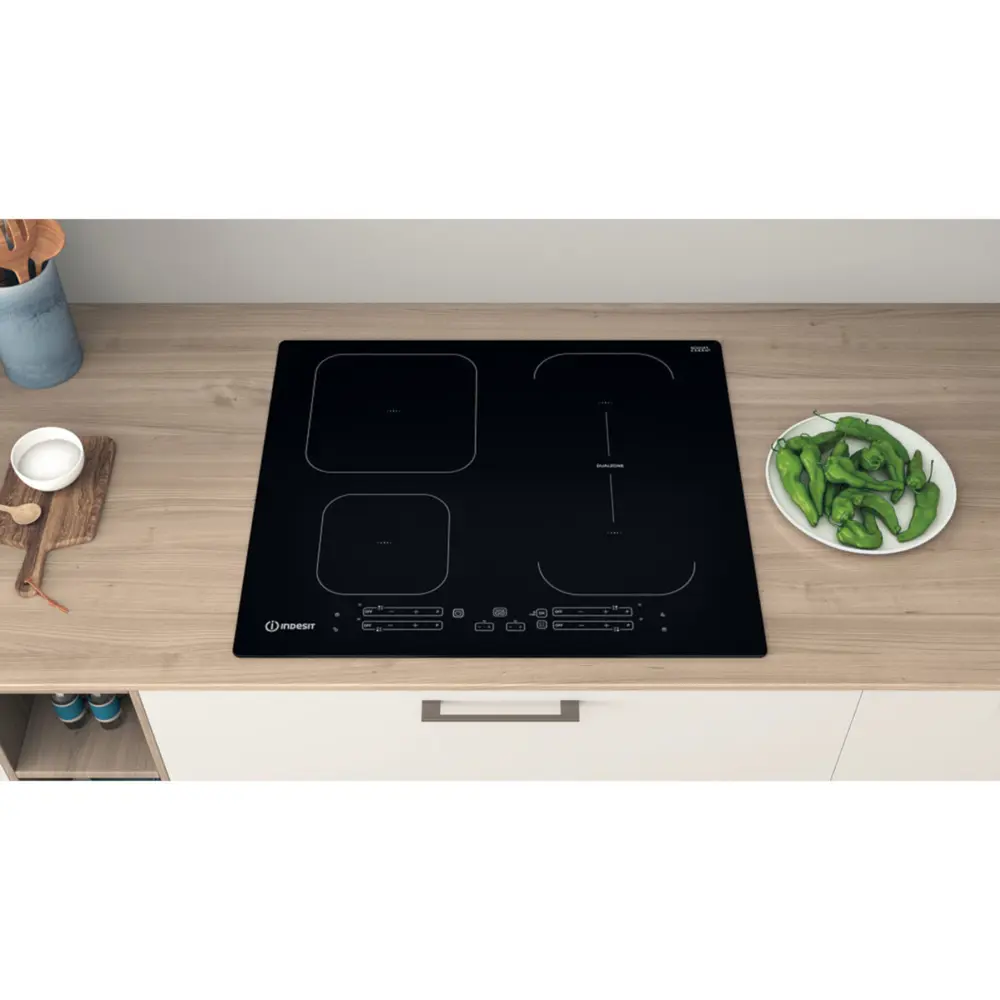 Варочная панель индукционная Indesit IB 65B60 NE 4 конфорки 59x51 см цвет чёрный 82597940 STLM-2042994  - Вид №4