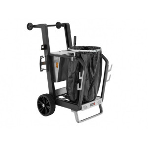 01453/2 FLORA Универсальная уборочная тележка дворника FLORA Accurato Compact для сбора отходов на улицах, в городских парках, городских придомовых территориях. Мобильный держатель для мусорного мешка на 120 л.