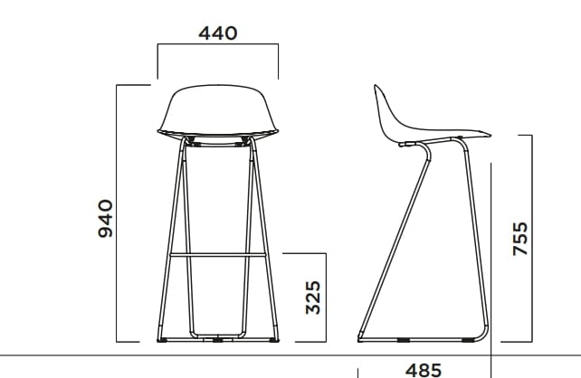 Высокий табурет из ткани Infiniti Pure Loop Mini ARCH-00051195 - Вид №4
