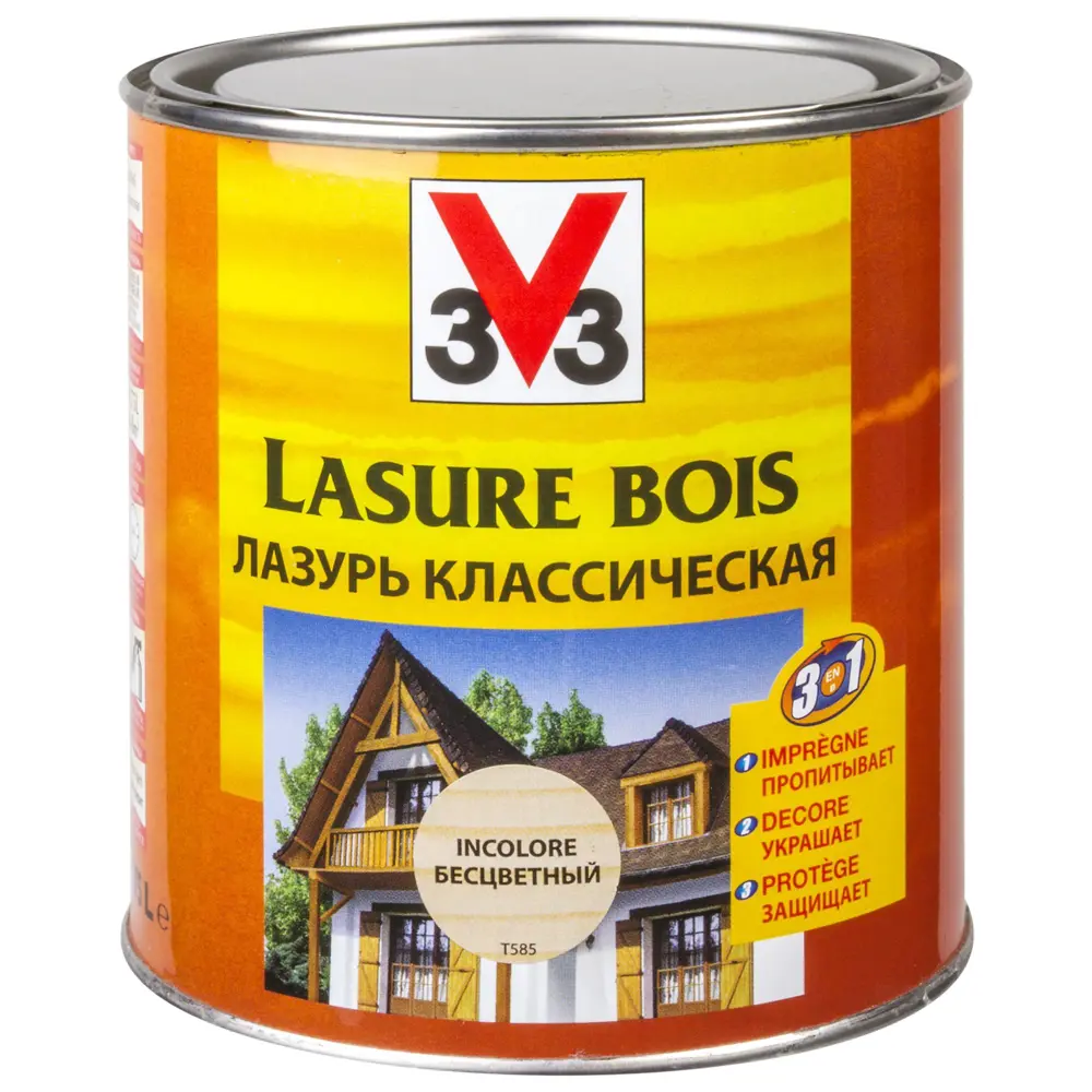 Антисептик V33 полуглянцевый прозрачный 0.75 л STLM-2070504