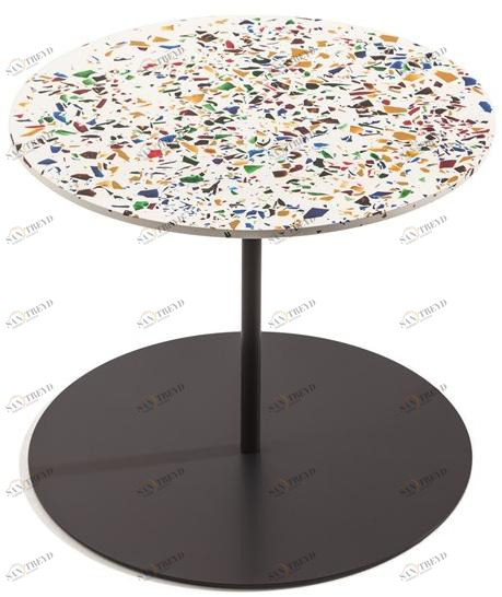 Cappellini Съемный круглый стол из листового металла Gong Gg_1t