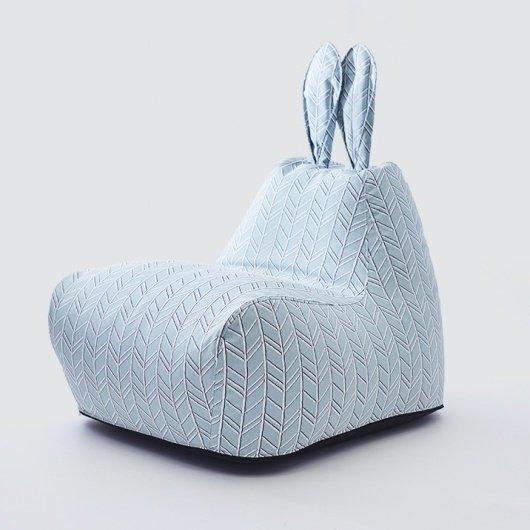 Бескаркасный пуф-заяц детский хлопок голубой МАСТЕРСКАЯ КРЕСЛО  335307 Голубой Santreyd  - Вид №1