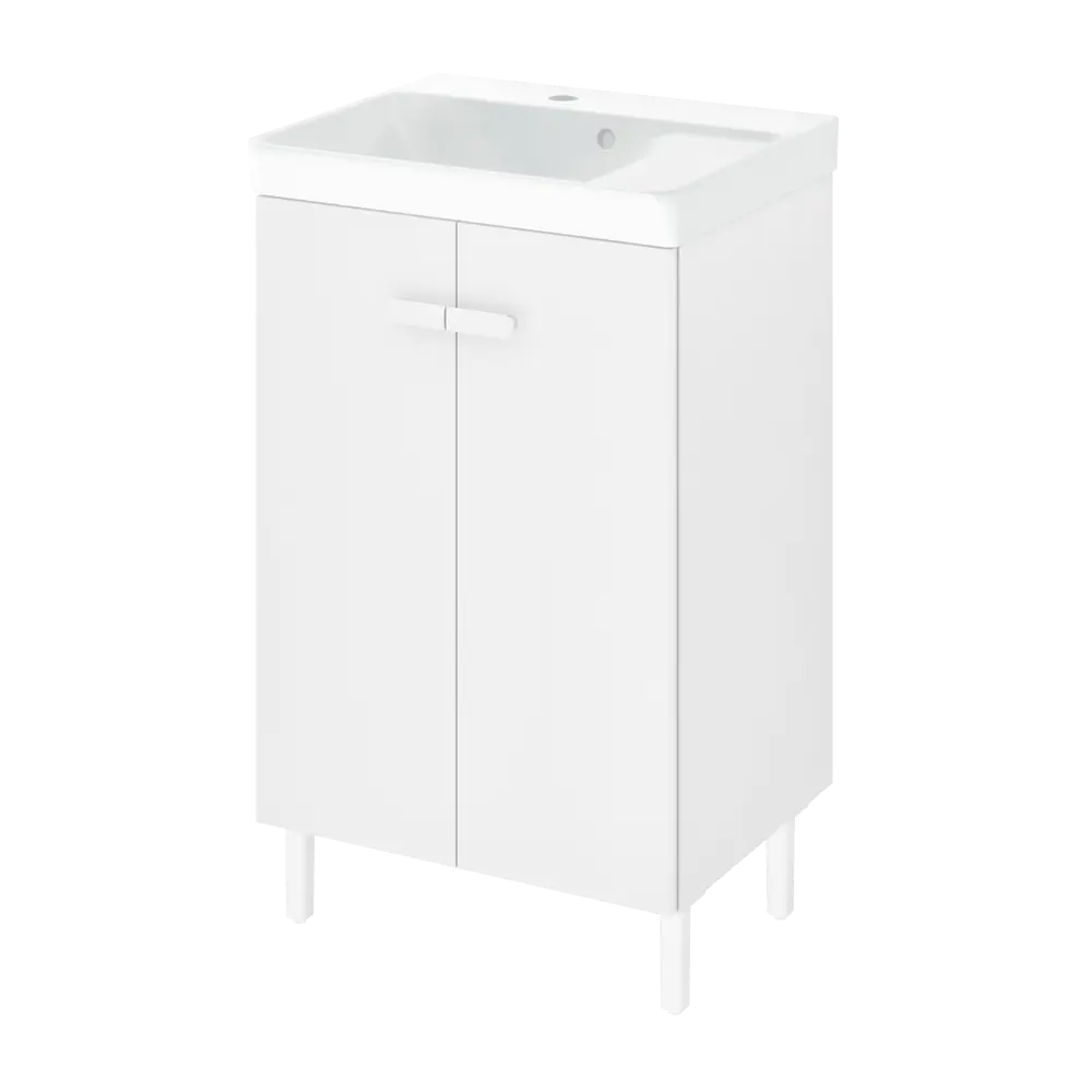 Тумба под раковину напольная Sensea Easy 50 см цвет белый STLM-2140244