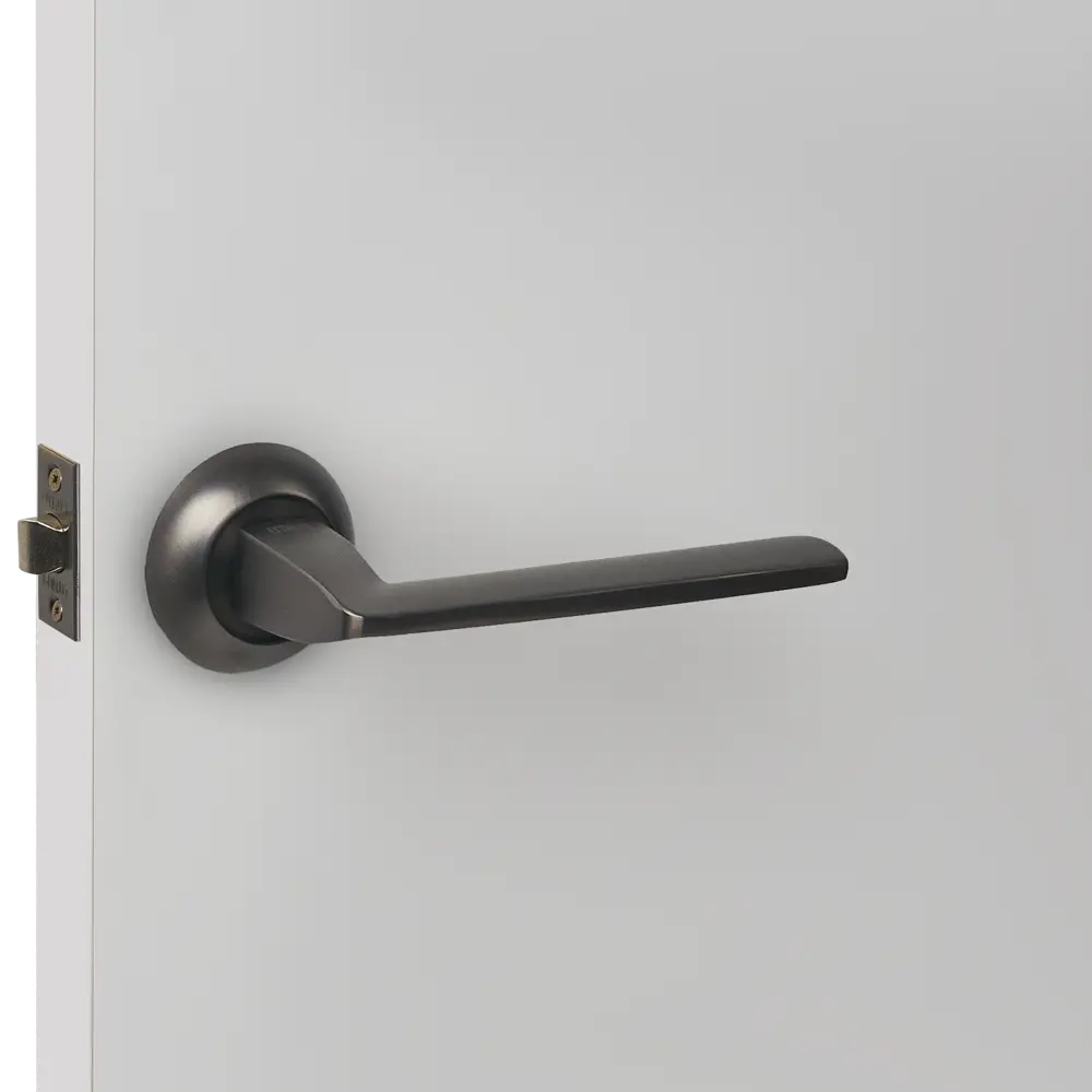 Дверные ручки Punto Spline без запирания комплект цвет графит STLM-2074432 - Вид №4