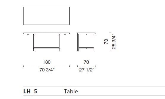 Стол CAPPELLINI Lochness ARCH-00033592 - Вид №3