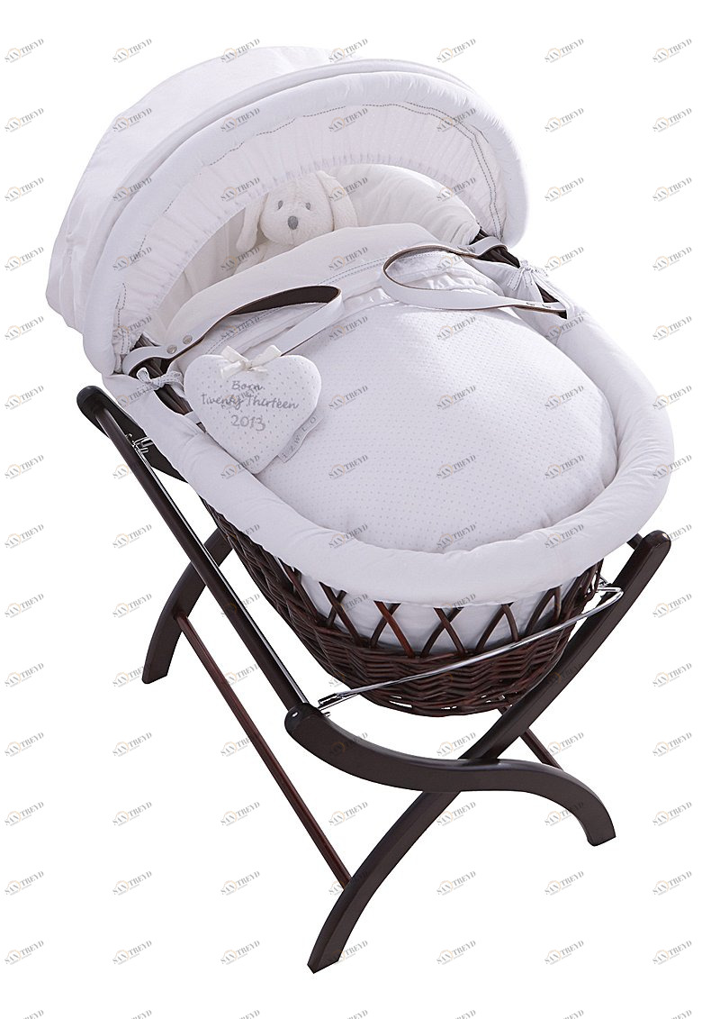 Колыбель-переноска Premium Moses Basket темная, белое белье MINIME ДИЗАЙНЕРСКИЕ 010104 Коричневый 