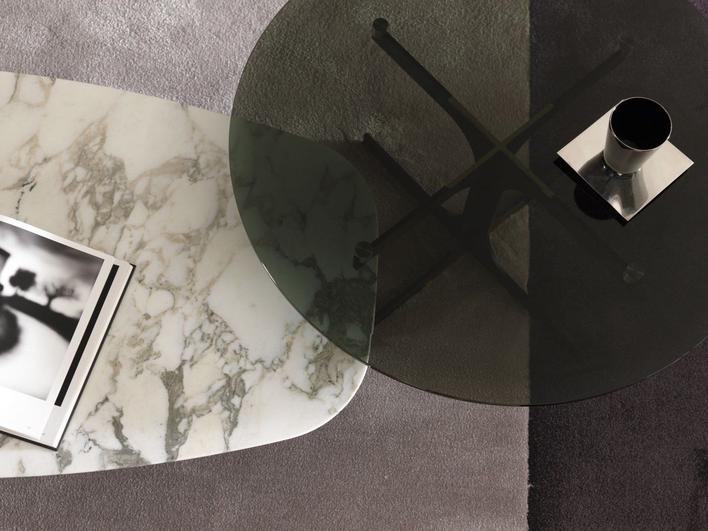 Круглый стеклянный журнальный столик MisuraEmme JANUS ARCH-00048633 - Вид №3