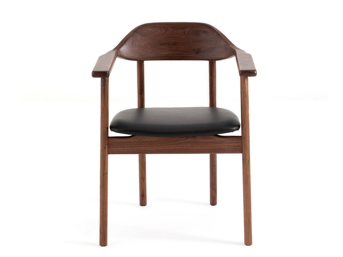 Кресло из грецкого ореха и кожи с подлокотниками AMPM ARIÉ ARCH-00112992 - Вид №1