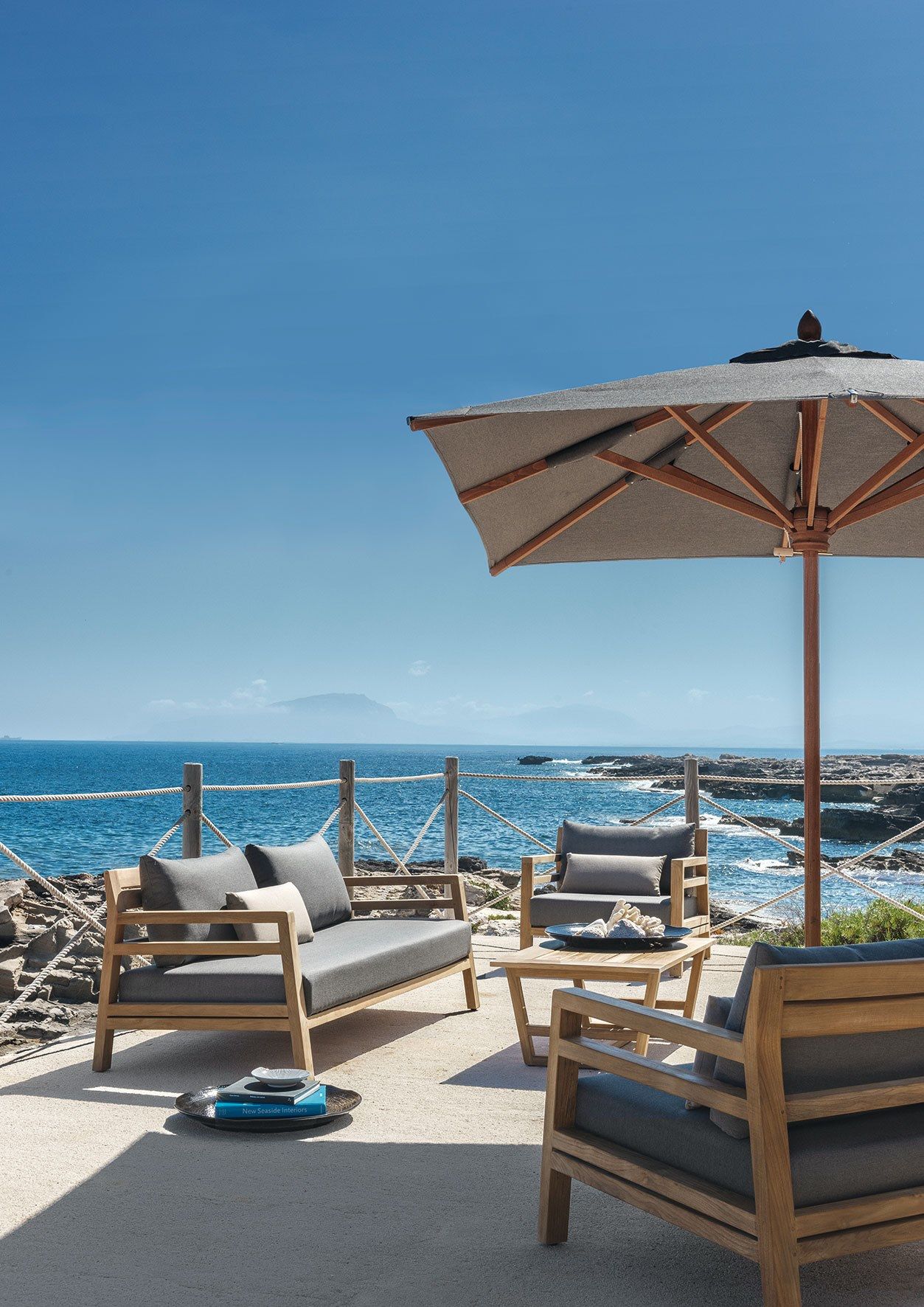 Круглый зонтик из акриловой ткани Ethimo ARCH-00120662 - Вид №3