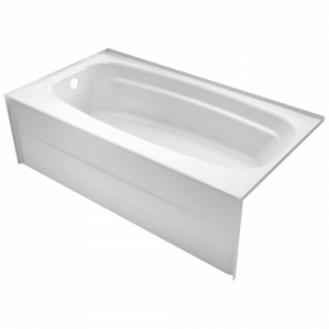 54 дюйма X 30 дюймов. Цельная ванна-левый слив