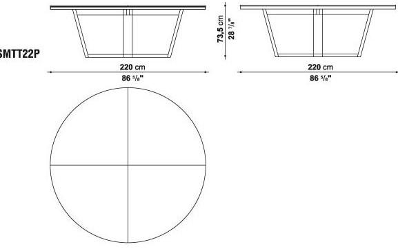 Maxalto Круглый мраморный стол с ленивой сьюзан Xilos sun-id-1395030 - Вид №9
