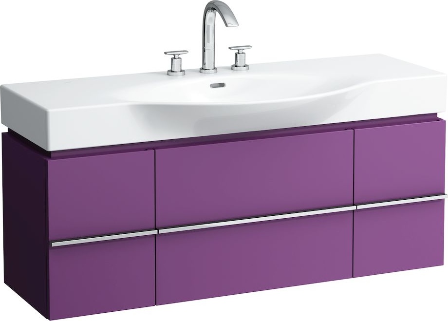 H4013020755481 Шкафчик под раковину, для раковин 811704, 812704, 2 выдвижных ящика с 2 дверцами, 2 стеклянные полки LAUFEN PRO - Вид №28