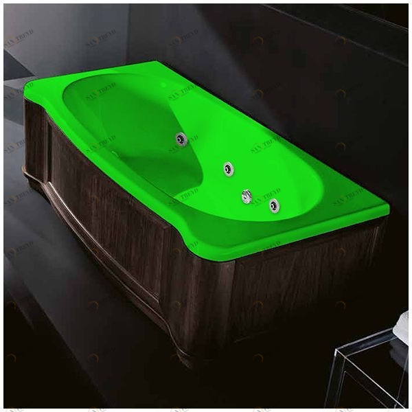 Ванна Gruppo treesse New Classic Young STX-V674B-SX-WV-ZE зелёная с гидромассажем и дезинфекцией прямоугольная левая деревянная панель венге STXV674BSXWVZE