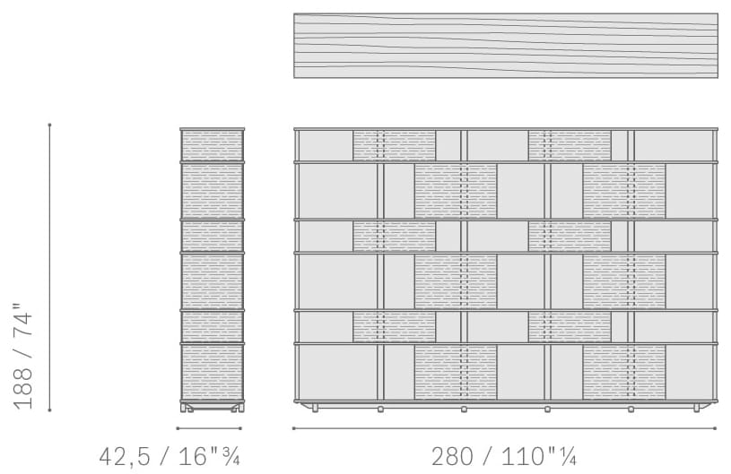 Книжный шкаф из технической ткани Poltrona Frau офис-системы управления ARCH-00087659 - Вид №8
