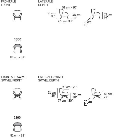 NICOLINE Поворотное кожаное кресло с 4-мя спицами sun-id-1412844 - Вид №1