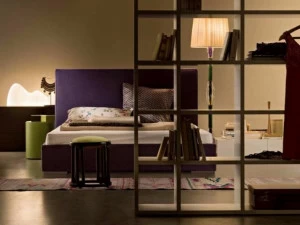 Lema Кровать из ткани с мягким изголовьем