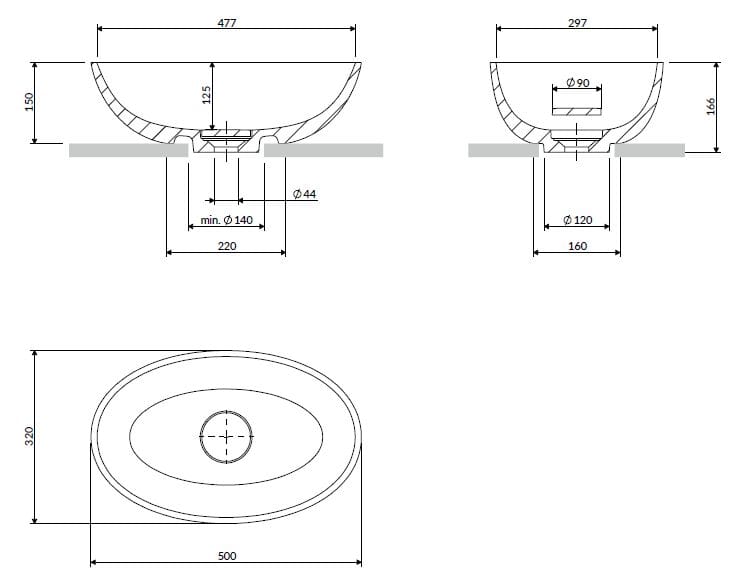 Столешница из композитного материала OMNIRES SHELL M+ SHELLUN ARCH-00057832 - Вид №15