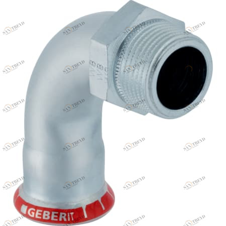 GEBERIT 23509 Переходной отвод Geberit Mapress из углеродистой стали 90°, с наружной резьбой 