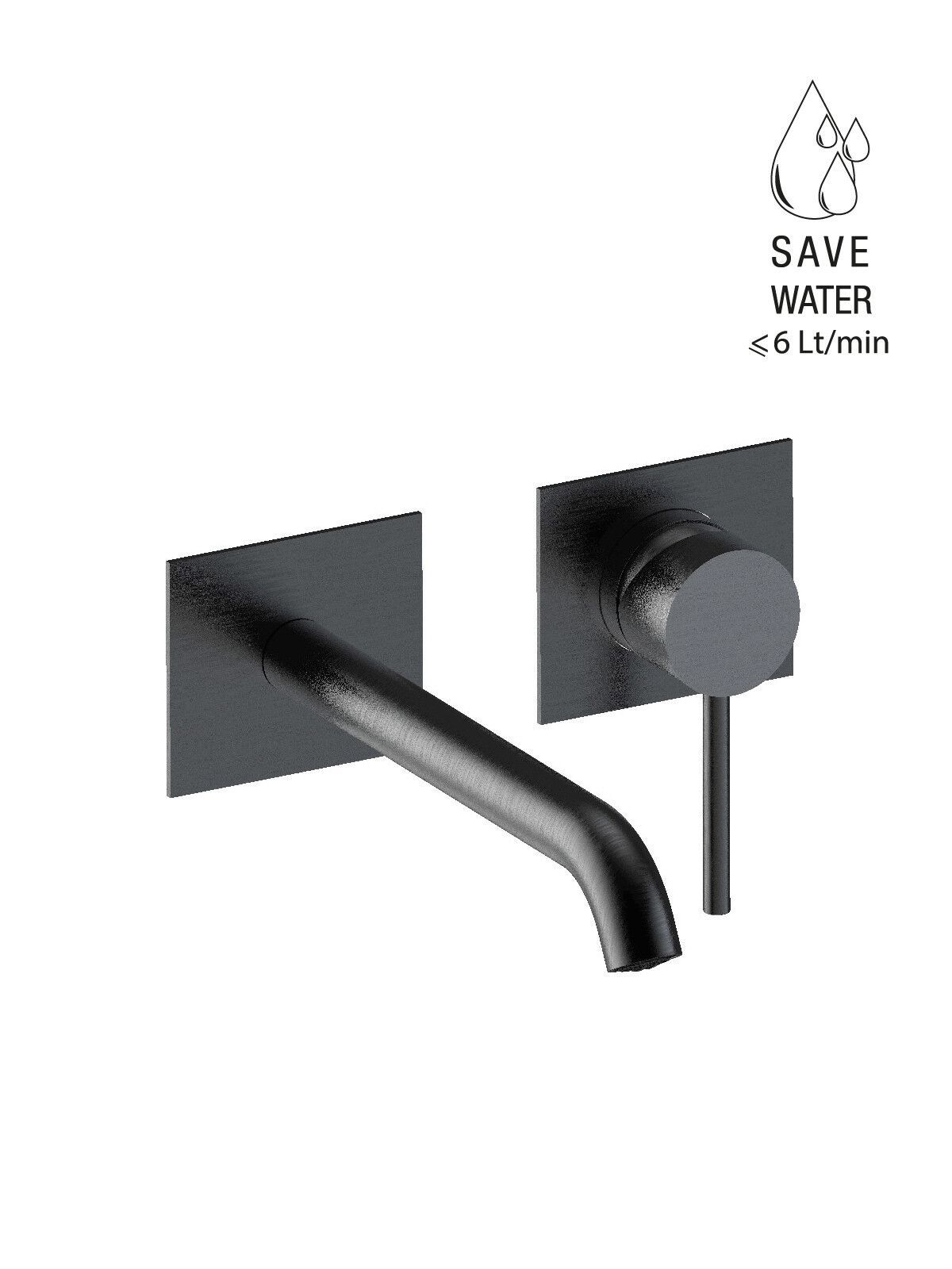 Однорычажный настенный смеситель для раковины из нержавеющей стали с 2 отверстиями Rubinetterie Frattini Pepe XL 316 ARCH-00090404 - Вид №22