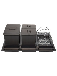 Система сортировки мусора Omega Duet 800/24 Anthracite NAVAKO