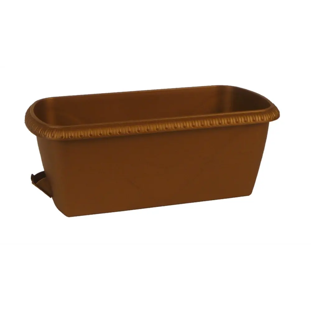 Ящик балконный Жардин 40x20x15 см v12 л пластик коричневый ТЕК.А.ТЕК STLM-2159822