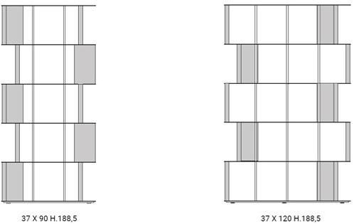 Ozzio Italia Книжный шкаф отдельно стоящий модульный  X028  - Вид №25