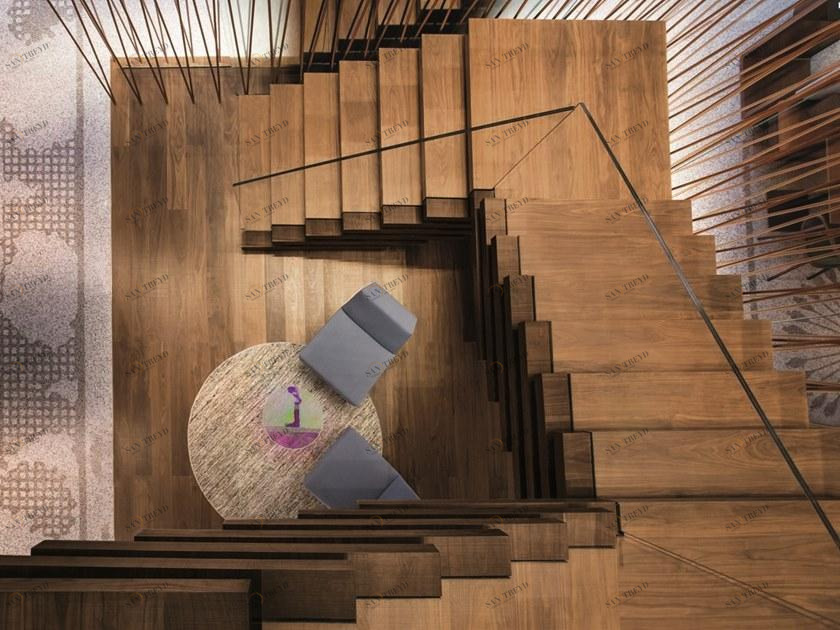 CP Parquet Открытая лестница из ореха Cp lab design sun-id-1376934