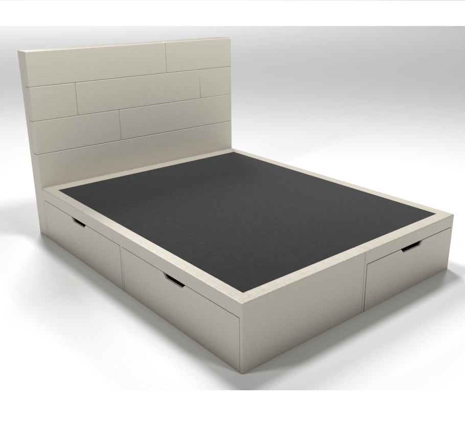 Кровать двуспальная 180х200 белая "Домино" BELABEDDING ДОМИНО 131588 Молочный - Вид №2