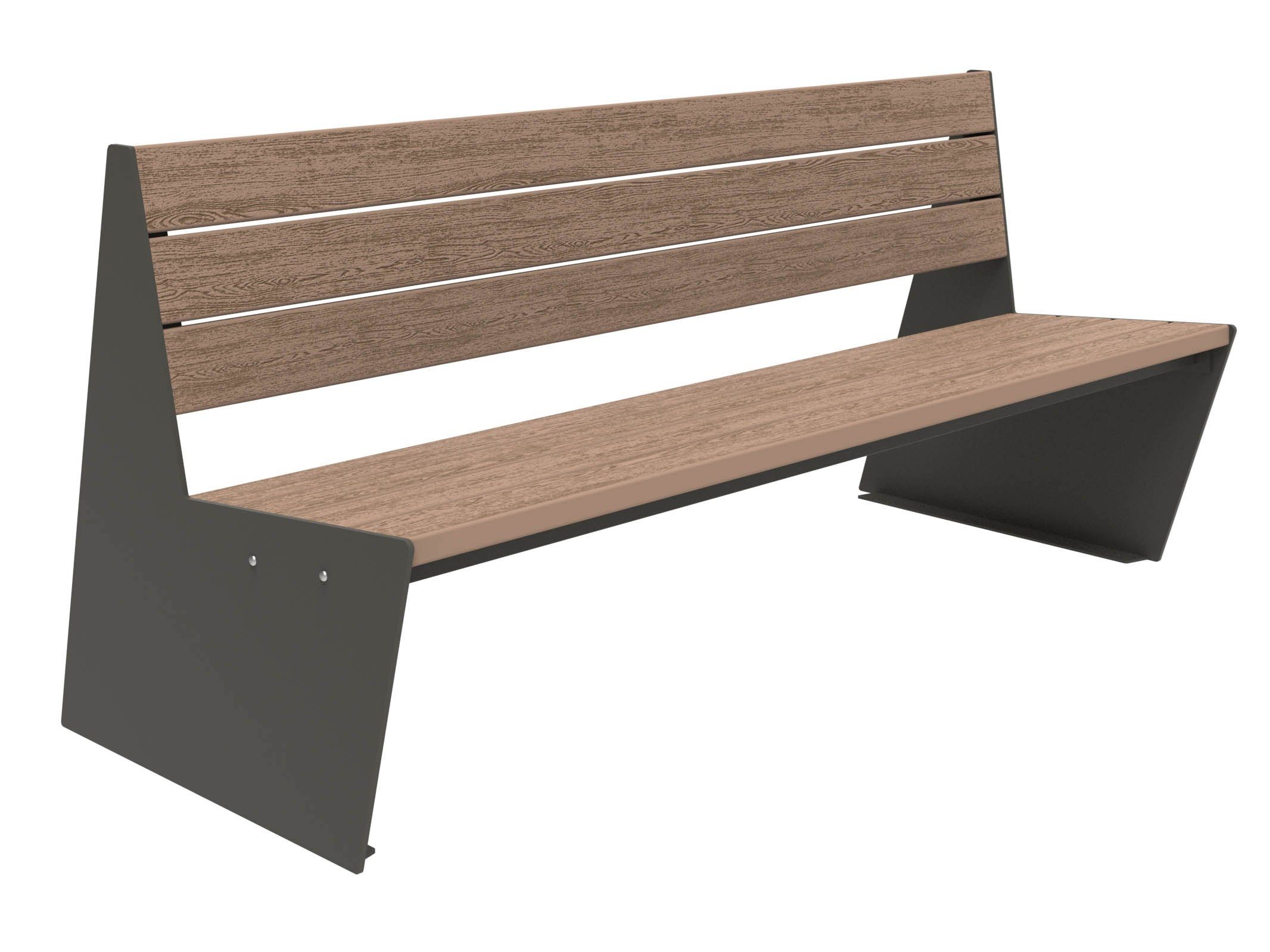 Скамья WPC со спинкой Lazzari Sharp ARCH-00095832 - Вид №32