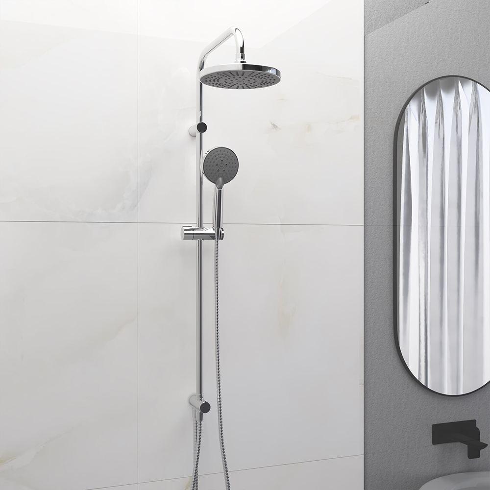 978100000 душ. система: верх. душ 200 мм ручн. душ d-110 мм 3 режима Damixa Origin One  - Вид №6