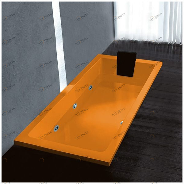Ванна Gruppo treesse Quadra 170 V0727-DX-O оранжевая с гидромассажем прямоугольная встроенная правая STDV0727DXO