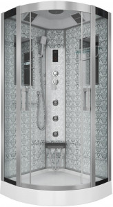 Душевая кабина NG-7715W (900x900х2150) низкий поддон стенки БЕЛЫЕ