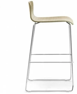 Leyform Высокий табурет из фанерованной древесины и стали для саней Zerosedici 0480le