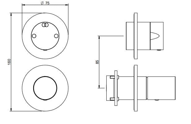 Набор для душа из латуни с насадкой для душа Rubinetterie Treemme T30 ARCH-00104830 - Вид №1