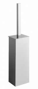 9620/MB Surya Metall, квадратный напольный ерш с крышкой, цвет черный матовый