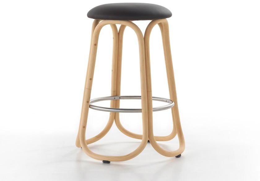 EXPORMIM Высокий табурет из ротанга с подставкой для ног  T088 / t084  - Вид №1