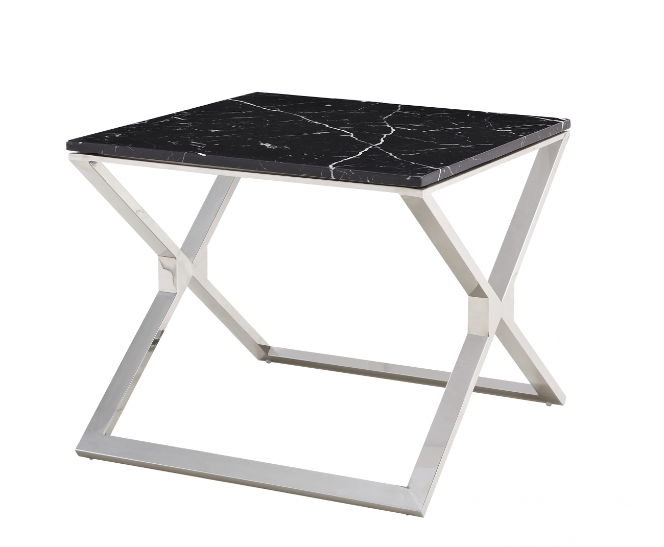 Журнальный столик квадратный темно-серый пдо мрамор 65 см Botella ДОМАШНЯЯ ОБСТАНОВКА SKY 045164 Серый Santreyd - Вид №3