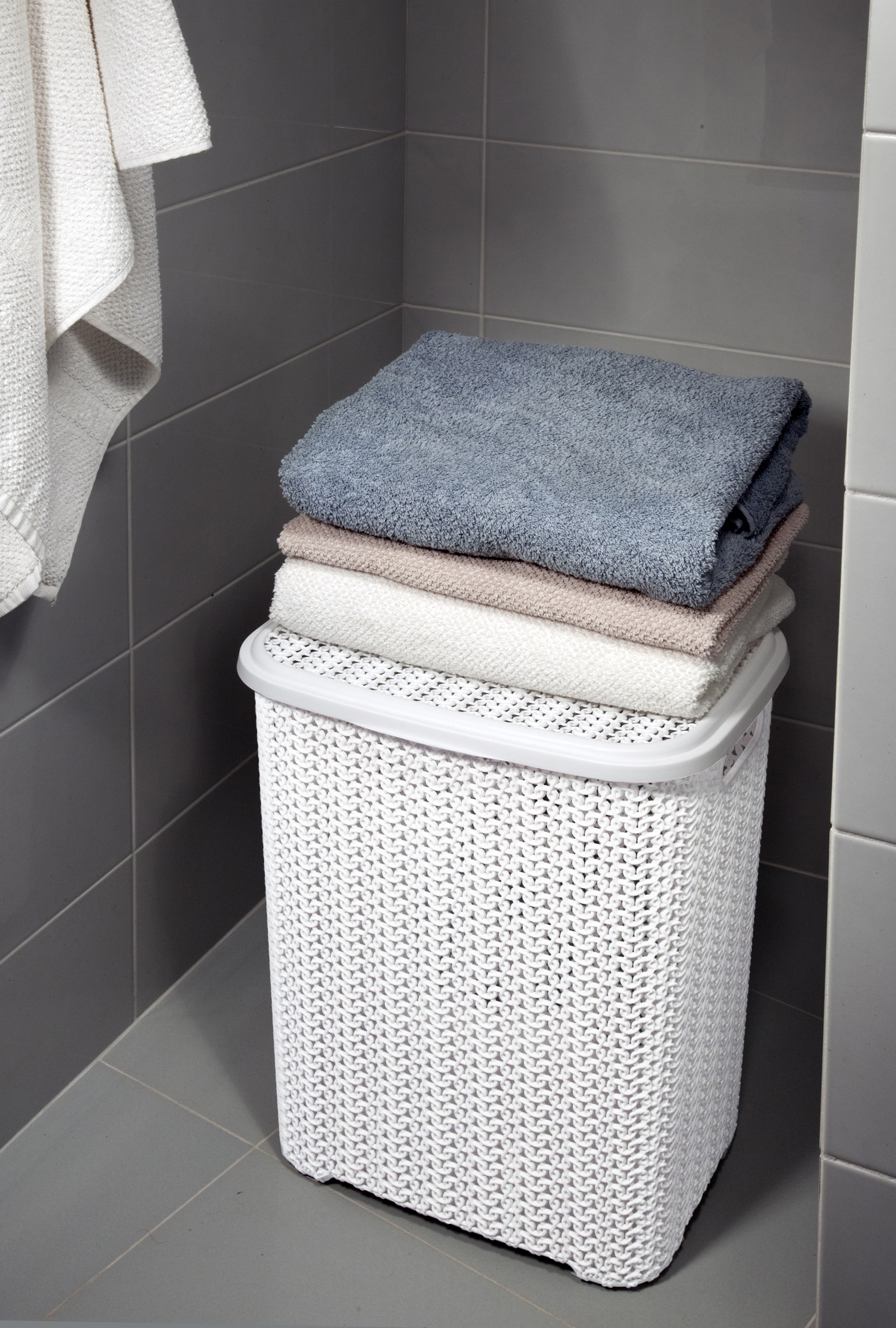 86710696 Корзина для белья цвет белый Вязь STLM-0070891 ВИОЛЕТ  - Вид №1